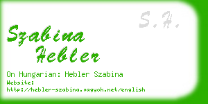 szabina hebler business card